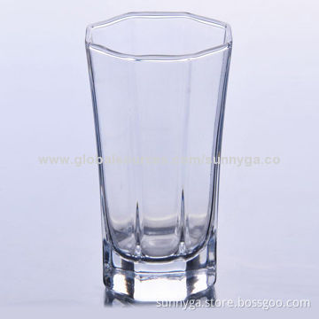 Machine Blown Glass Cup with 115mL Volume and Eight Angle